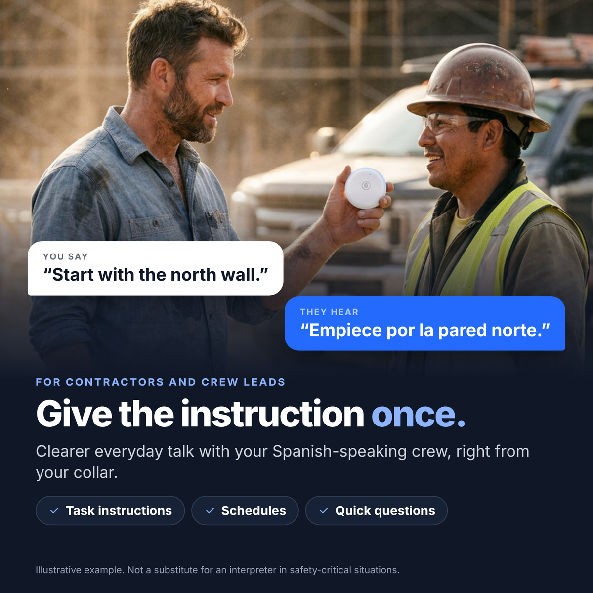 CrewTalk AI - Portable Wireless AI Language Translator