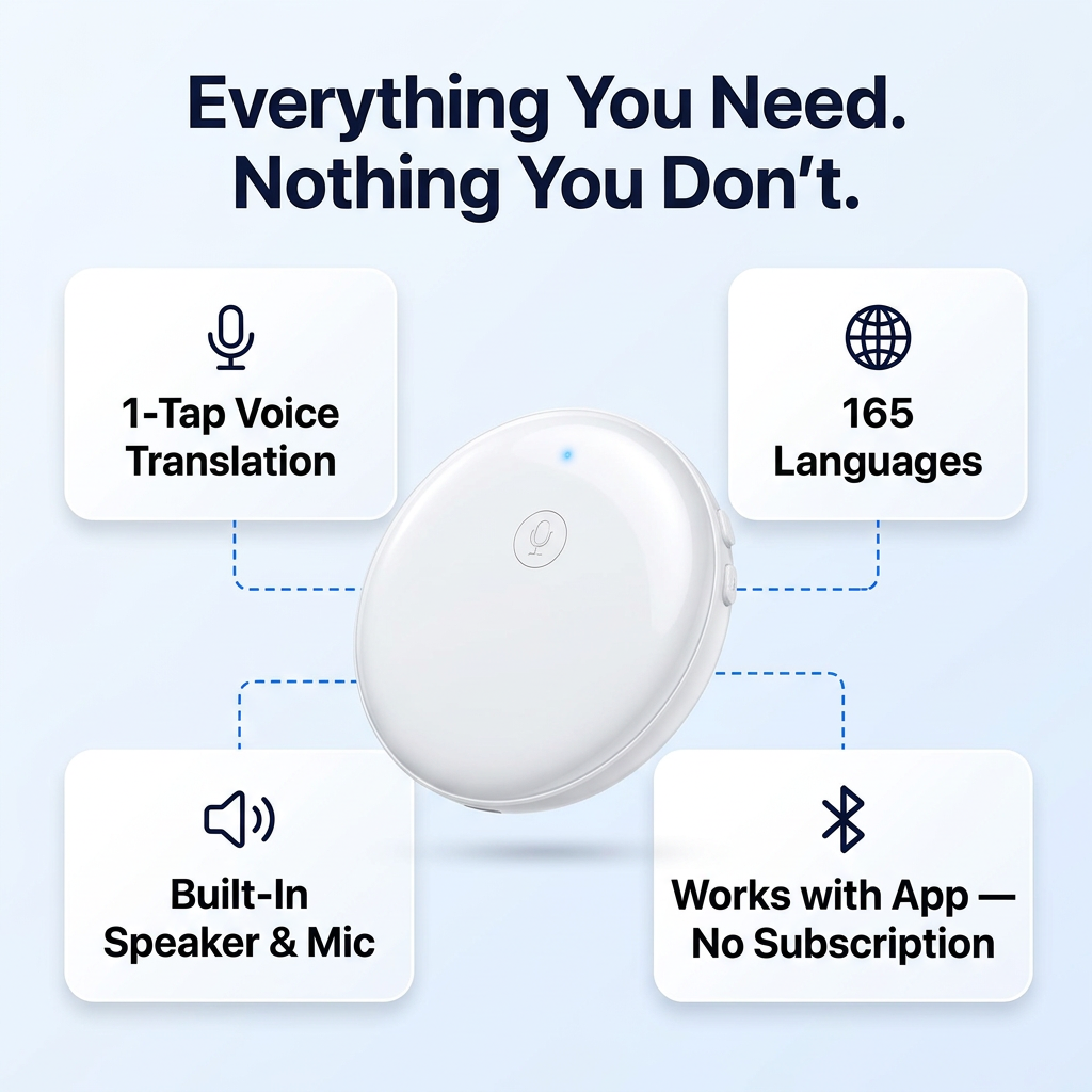 Side views of CrewTalk AI showing the speaker, play and pause button, volume control and microphone button